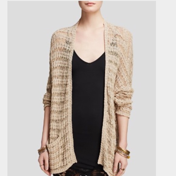 Free People Sweaters - Free People last night beige cardigan